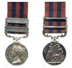 Fig.24: The Indian General Service Medal (1854) with two clasps for service in Burma.
