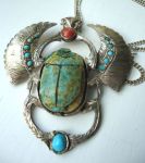 1. Egyptian scarab pendant, c.1920s