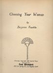 Fig.24 - The title page of the Danbys edition of Benjamin Franklin's Choosing Your Woman.