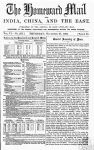 Fig.3: A typical front page of The Homeward Mail (November 27, 1862.)


