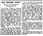 Fig.8b: Concert at Canterbury on 29th January 1925 - Report