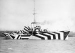 Fig.1d: A ship with dazzle camouflage.