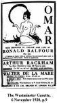 Fig.4a: Rubaiyat (1920) - advertisement 1.