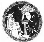 1. Greek Vase, Oedipus and Sphinx