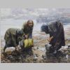 Fig.10c: Painting 'Mussel Gatherers on Oban Beach.' Fig.10c: Painting 'Mussel Gatherers on Oban Beach.'
