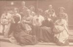 Fig.4b - Helen (front row, right) at the Royal Academy Schools. Evelyn Young is next to her.