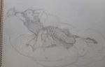 Fig.30b - Early sketch-book (c.1908), a reclining woman. Fig.30b - Early sketch-book (c.1908), a reclining woman.