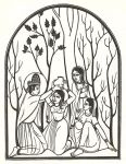 Fig.4 - Eric Gill's frontispiece for The Taking of Toll. Fig.4 - Eric Gill's frontispiece for The Taking of Toll.