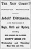 Fig.2b: Advert for Adolf Dittmann's show (1896).