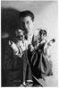 Fig.1: Paul McPharlin with Puppets, probably early 1940s.