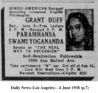 Fig.8a: An early advert for a lecture by Yogananda.